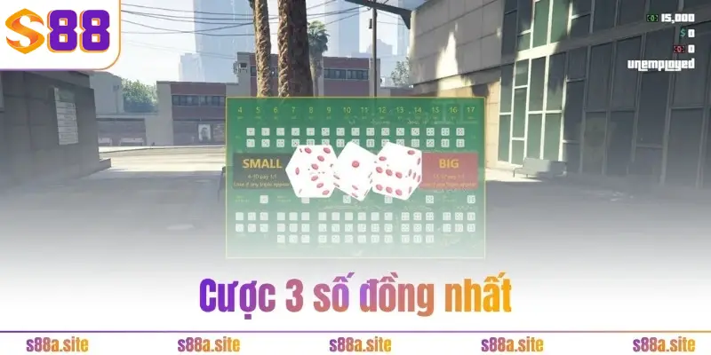 Tài xỉu S88 3 Cửa cược trong game Tài Xỉu S88VIP