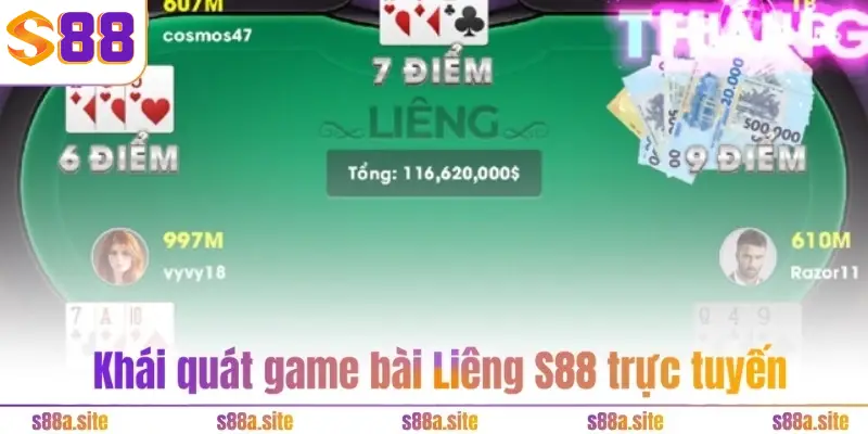 Liêng S88 1 Khái quát game bài Liêng S88 trực tuyến