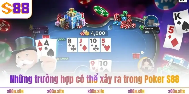 Poker S88 2 Những trường hợp có thể xảy ra trong Poker S88